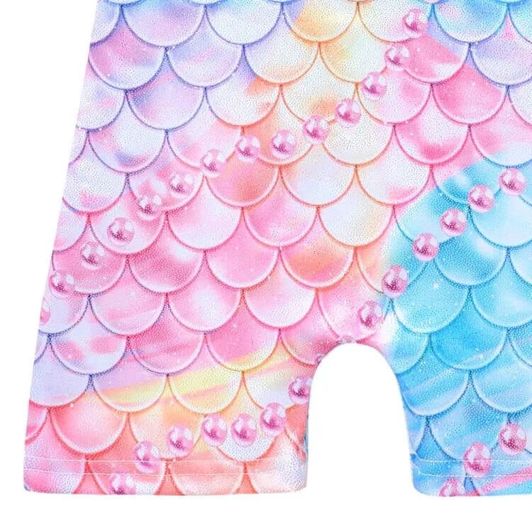 Belovance Girls Gymnastics Leotard Colorful Mermaid 7-8 Years | Shiny Rainbow Athletic Dance Wear thumbnail 6