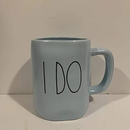 Rae Dunn I DO Coffee Mug - allside blue - Ceramic - wedding gift | Microwave Safe - main product image