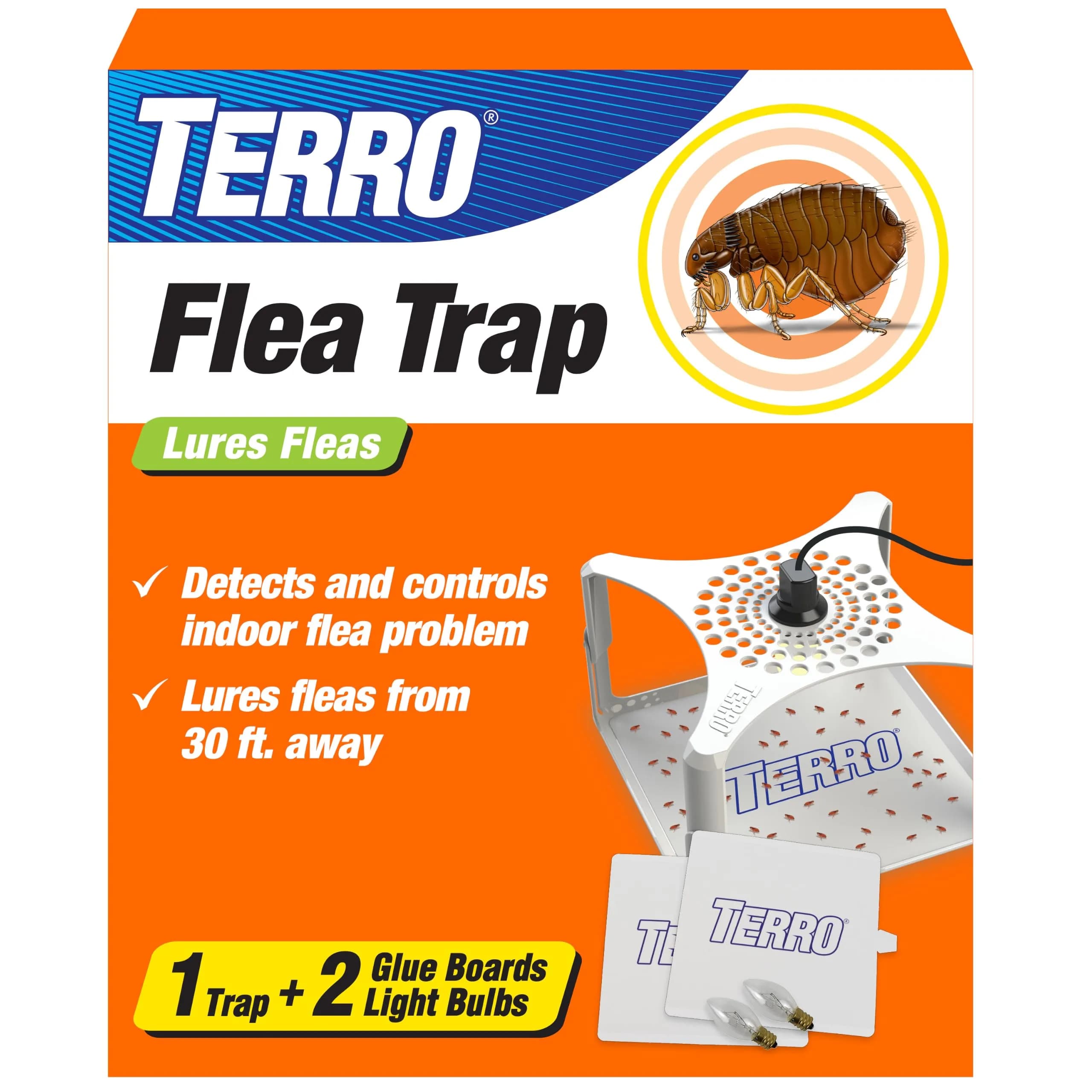 Terro Indoor Electric Flea Trap and Killer, Refillable Plug-in Bug Trap | Detect & Control Fleas Indoors - main product image