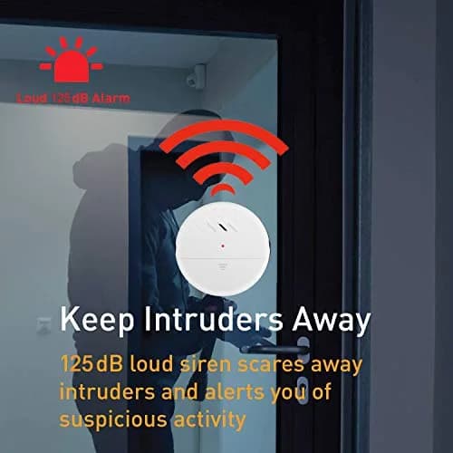 EverNary White 6-Pack 125dB Loud Ultra-Slim Vibration Window Alarm | Vibration Sensor for Home Security thumbnail 4