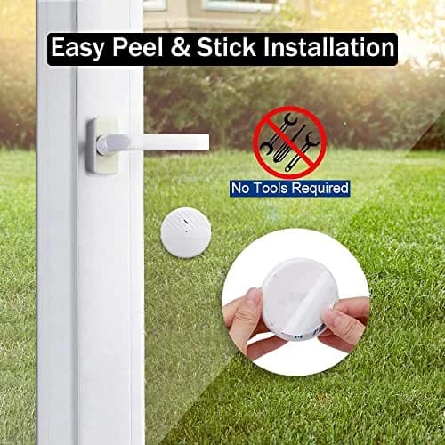EverNary White 6-Pack 125dB Loud Ultra-Slim Vibration Window Alarm | Vibration Sensor for Home Security thumbnail 7
