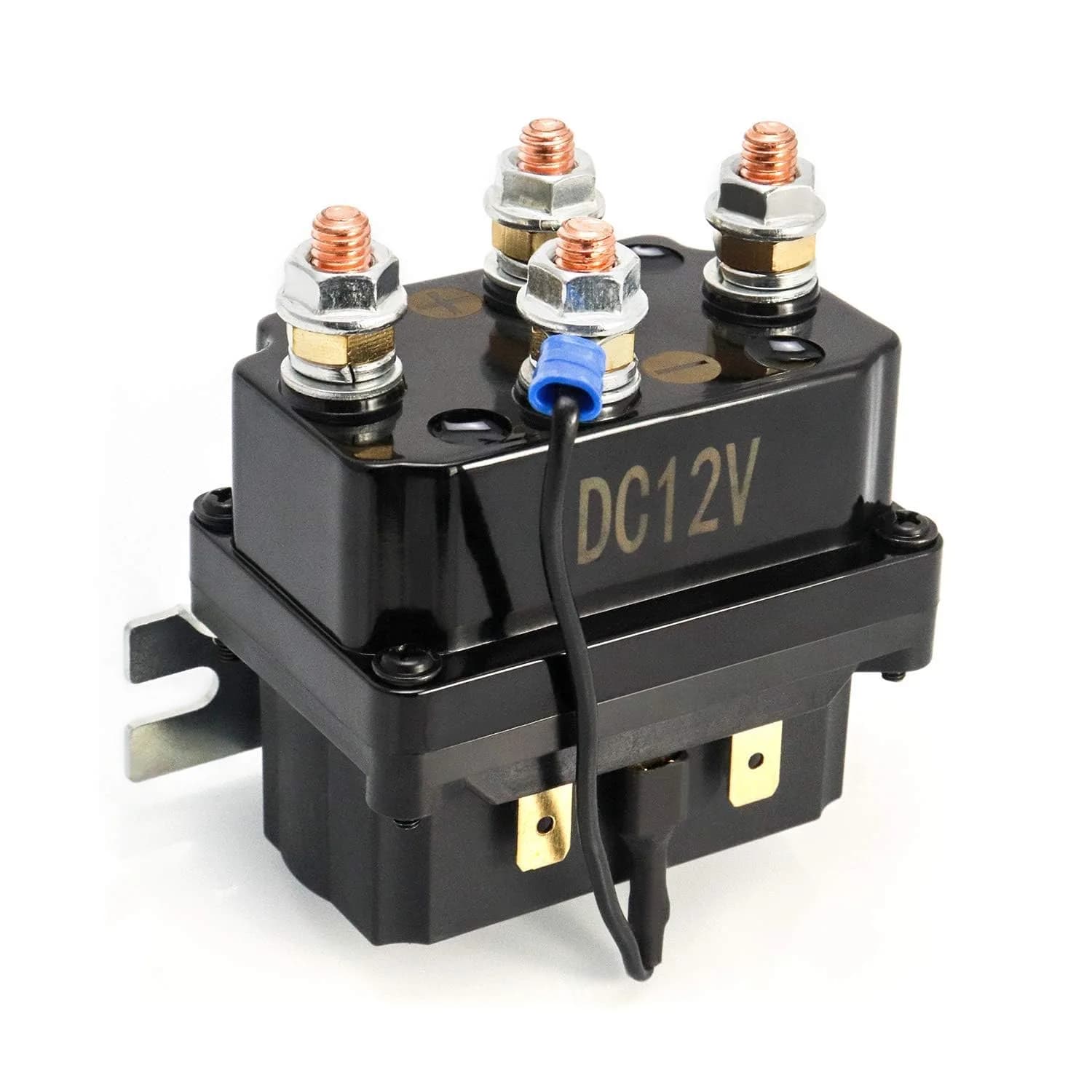 QWORK 12V 250A Winch Relay Solenoid | Replaces Contactor for 3000-5000lbs ATV UTV Winches - main product image