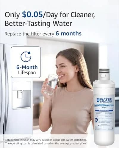 Waterspecialist LT1000PC Refrigerator Water Filter and Air Filter 6 Piece Set | NSF Certified 220V Compatible thumbnail 7
