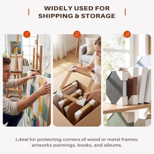 Golden State Art Adjustable Cardboard Corner Edge Protectors 400 Pack | Reusable Impact-Resistant Frame Protectors thumbnail 7