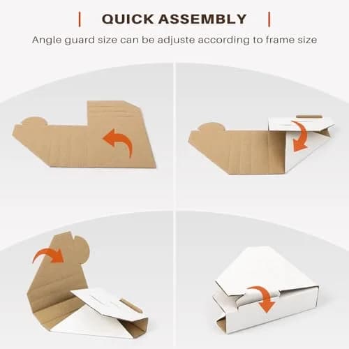 Golden State Art Adjustable Cardboard Corner Edge Protectors 120 Pack | Reusable Impact-Resistant Frame Protectors thumbnail 4