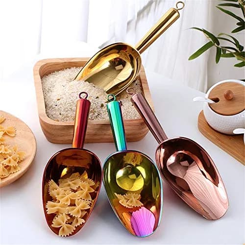MAKABAKA Stainless Steel Ice Scoop & Tongs Set 6 Inches Rose Gold | Durable Food-Grade 304 thumbnail 6