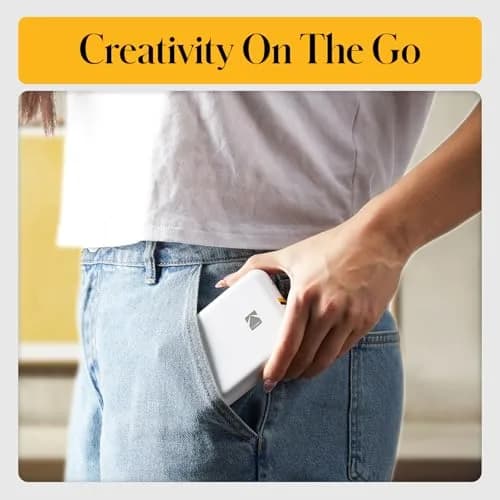 KODAK Step Instant Photo Printer, White | Bluetooth Wireless Mini Color Mobile Printer for iOS & Android, Zink 2x3” Sticky-Back Photos thumbnail 7