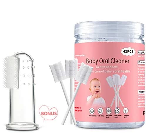 EASICUTI Baby Tongue Cleaner 42PCS | Gentle Disposable Gauze Baby Toothbrush for 0-36 Months thumbnail 1