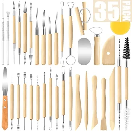 Jetmore Clay Sculpting Tool Kit 35 Pack | Steel Craft Supplies for DIY Ceramics & Pottery thumbnail 1