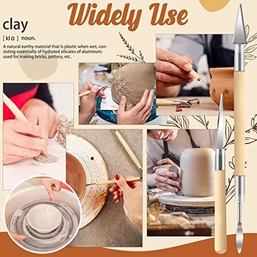 Jetmore Clay Sculpting Tool Kit 35 Pack | Steel Craft Supplies for DIY Ceramics & Pottery thumbnail 5