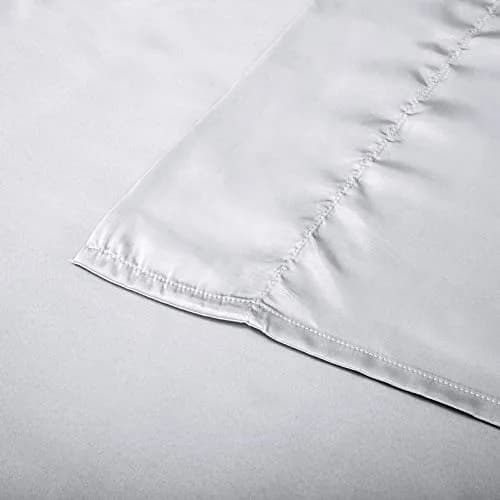 Luxbedding Satin Bed Sheets Set Twin Size 156cm x 190cm (6.5" W x 24" H x 28" L) | Silky Smooth Luxury for Hair and Skin thumbnail 4