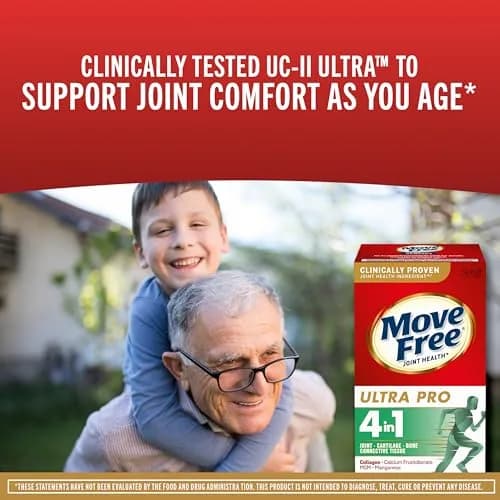 Move Free Ultra Pro 4in1 Joint Support Supplement Tablets- 120ct | Supports Cartilage & Bones thumbnail 5
