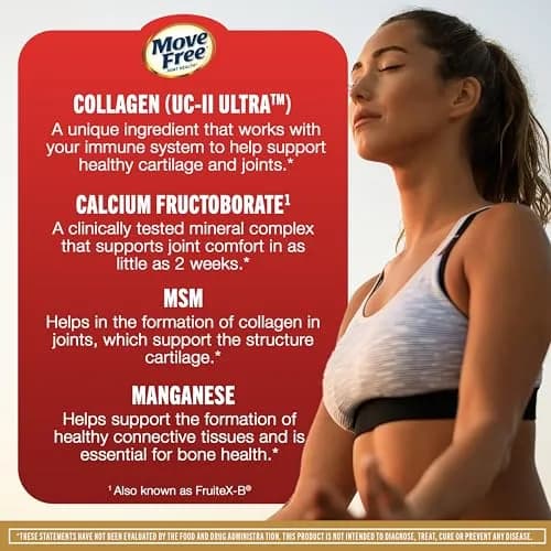 Move Free Ultra Pro 4in1 Joint Support Supplement Tablets- 120ct | Supports Cartilage & Bones thumbnail 3