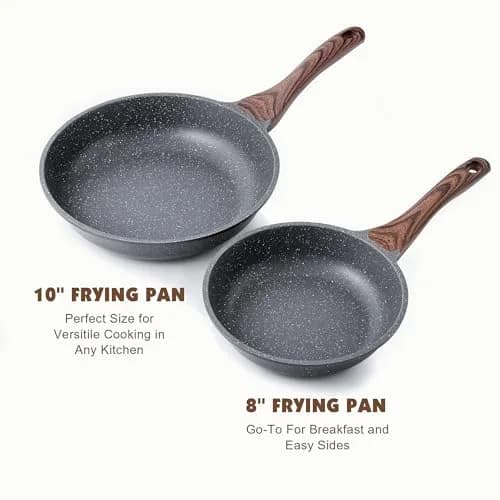 SENSARTE 10 Inch (25 cm) Nonstick Frying Pan Skillet | Swiss Granite Coating, PFOA Free, Induction Compatible thumbnail 8