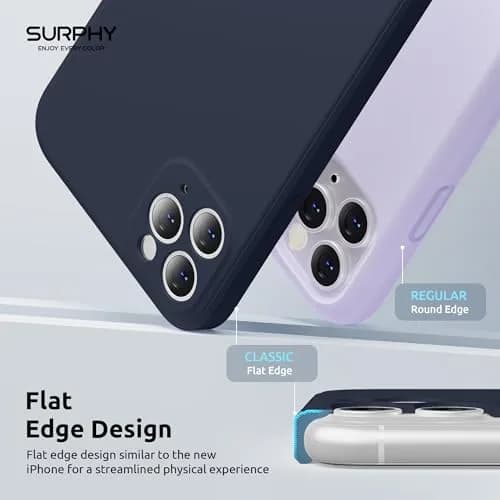 SURPHY Liquid Silicone Case for iPhone 11 Pro Max 6.5 inches | Camera & Flat Edge Protection thumbnail 3
