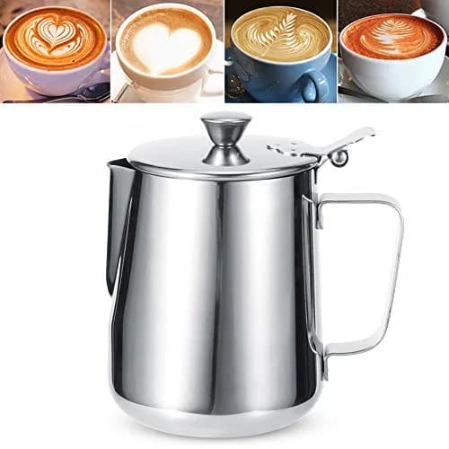 FastUU Milk Frothing Cup 600ml | Non-stick Stainless Steel Coffee Pitcher for Home Use thumbnail 1