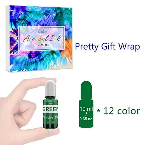 Limino Alcohol Ink Set 12 Colors 10ml Each | Vibrant Alcohol-Based Ink for Resin Art & Painting thumbnail 6
