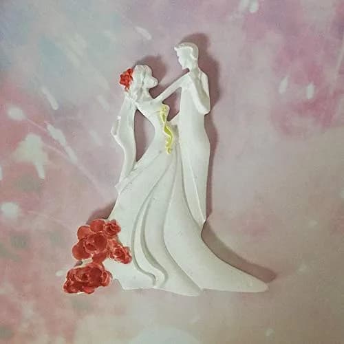 MoldFun Bride and Groom Fondant Mold Set - Tuxedo Wedding Cake Topper Food-Grade Silicone (Pink/Gray) | Non-Stick & Easy Release thumbnail 5