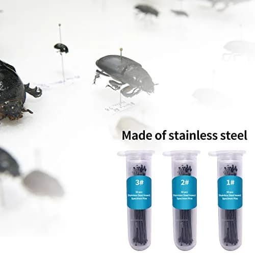 Fpxnb Stainless Steel Insect Pins 350 Pcs (40mm Length, 0.27-0.71mm Diameter) | Entomology Specimen Needles thumbnail 6