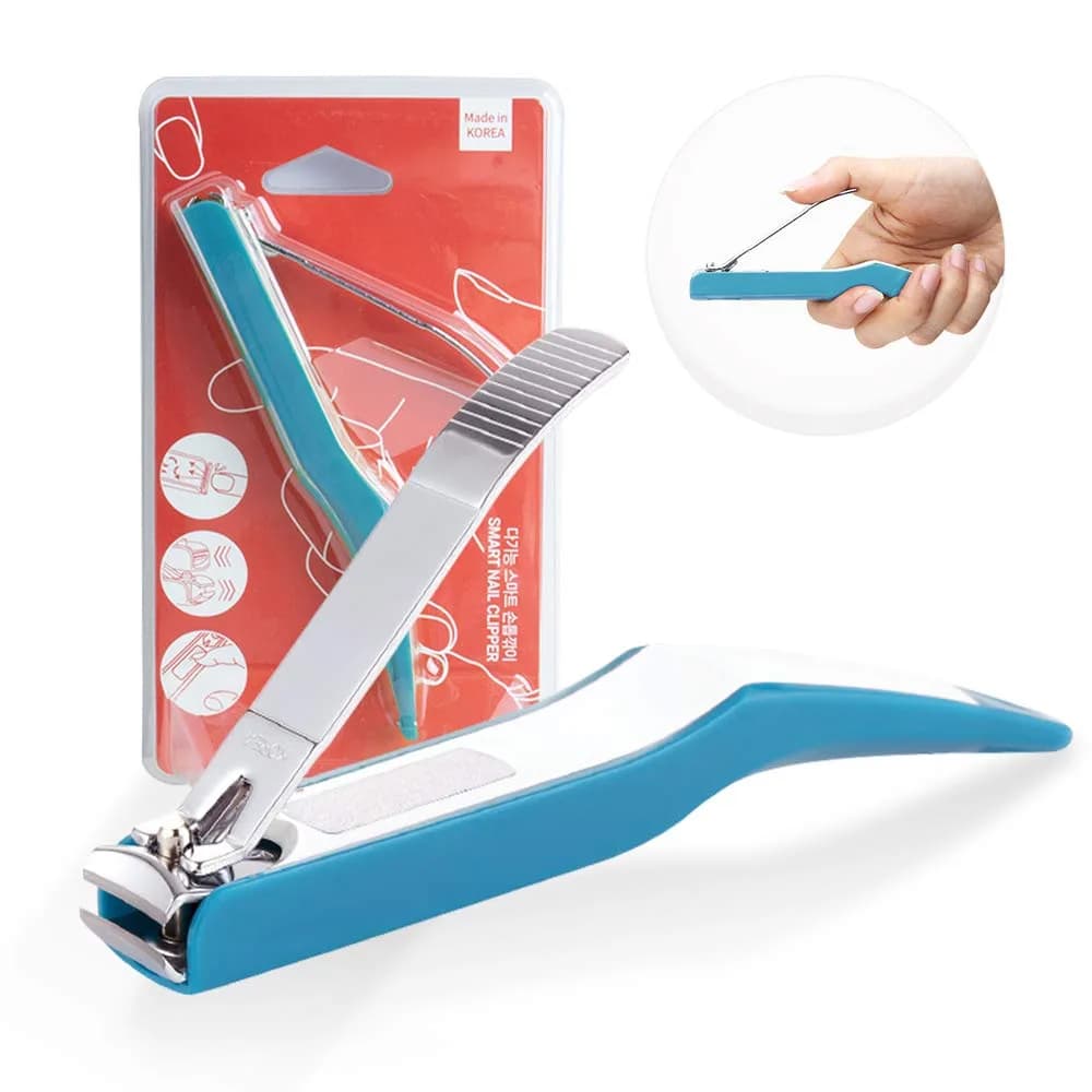 ROYAL Baby Whale Nail Clipper with Magnifier SMC-2 (1 Unit) | Made in Korea — Aqua Blue