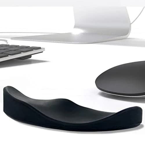 Aosome Ergonomic Mouse Wrist Rest Support Pad with Gliding Palm Rest & 4 Sliding Pads | Black, TPE Material thumbnail 1