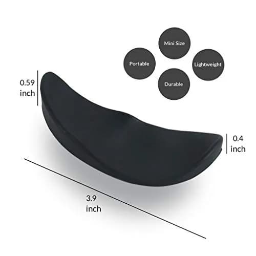 Aosome Ergonomic Mouse Wrist Rest Support Pad with Gliding Palm Rest & 4 Sliding Pads | Black, TPE Material thumbnail 4