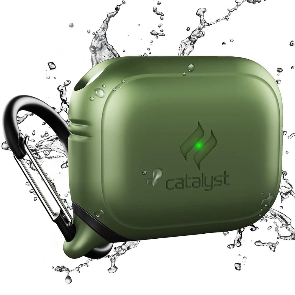 Catalyst Waterproof Case for AirPods Pro 2nd Gen & 1st Gen | Waterproof, Drop-Proof, Wireless Charging | Army Green - main product image