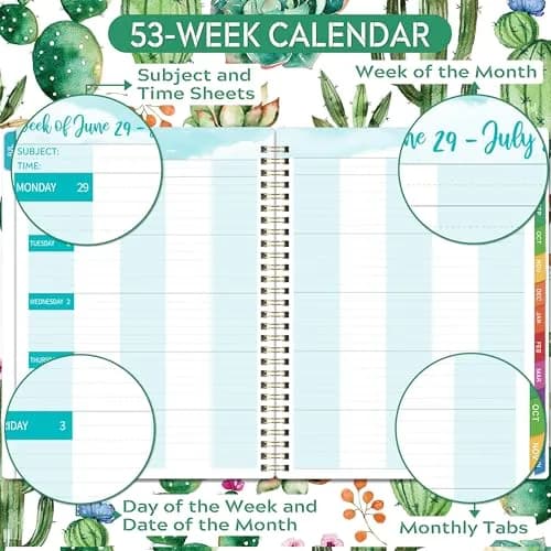 MaaIbok Teacher Planner 2026-2027 | Academic Schedule & Quotes, 8'' x 10'' thumbnail 4