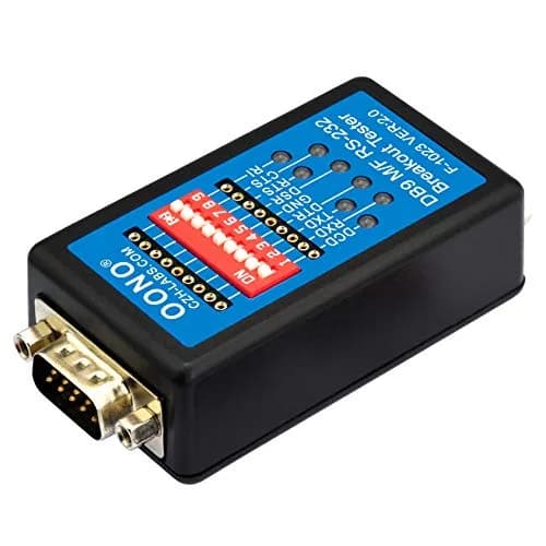 OONO RS232 Breakout Tester LED Monitor, DB9 Male to Female | Serial Data Link Test Device thumbnail 2