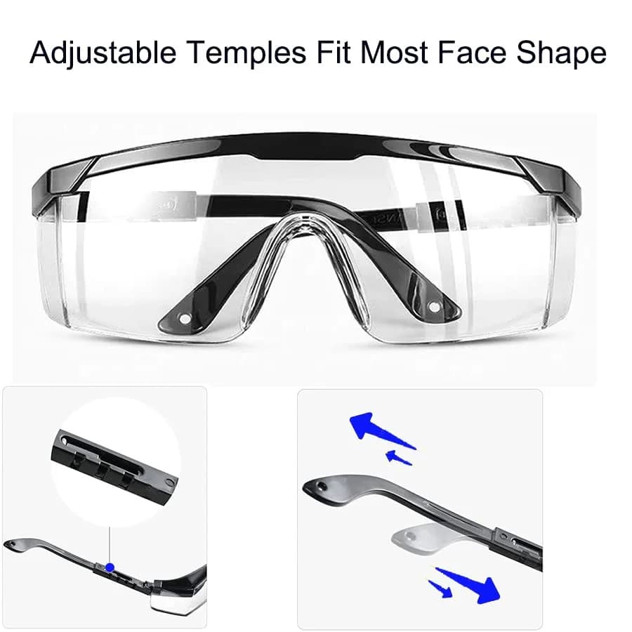mozeeda 3 Pack Safety Glasses with Anti-Fog & Scratch-Resistant Lenses | Clear Wraparound Goggles for Work & Lab thumbnail 4