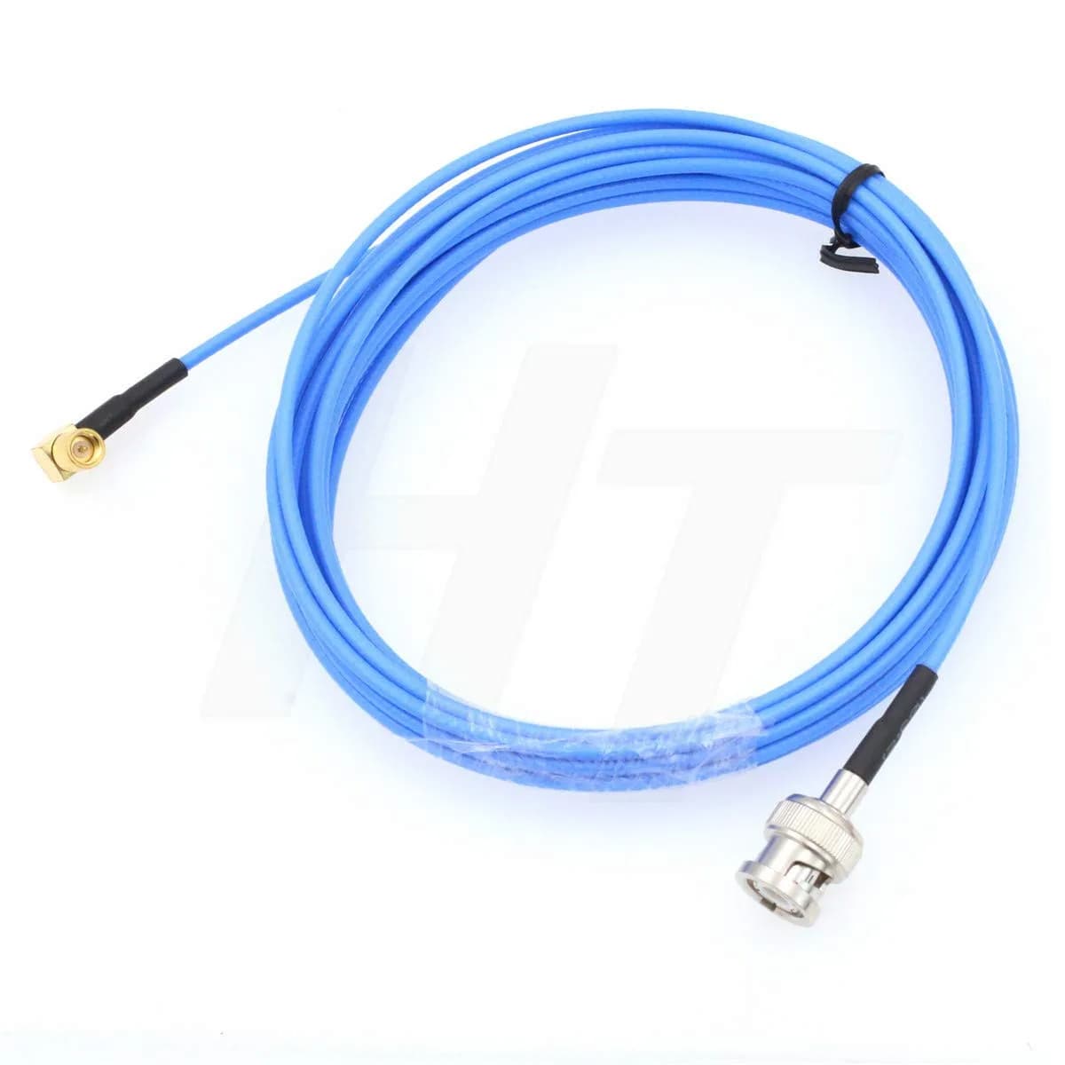 HangTon RF Coaxial BNC to Microdot 10-32 Cable 30cm (1 ft) | Vibration Test Cable for Accelerometers — angled