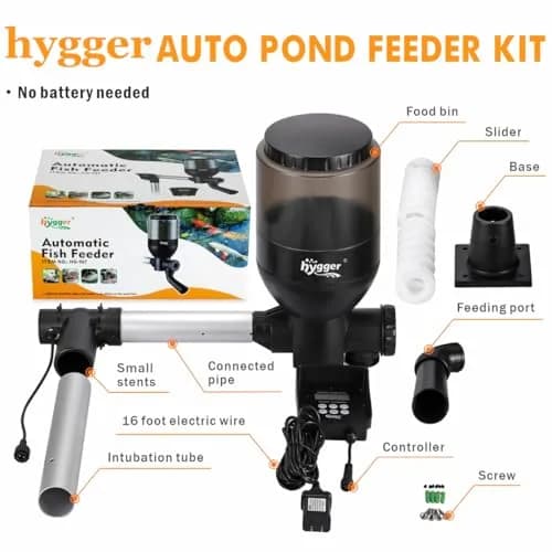 hygger Large Programmable Pond Fish Feeder 5.5L | Weatherproof & Wildlife Safe thumbnail 5