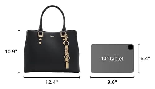 ALDO Women's Legoirii Tote Bag, Black | Spacious Synthetic Handbag for Daily Use thumbnail 3
