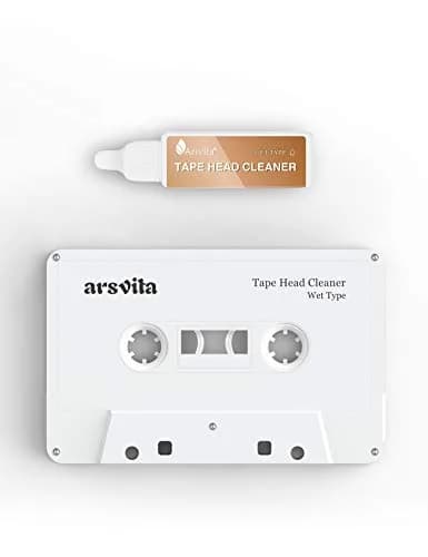 Arsvita Cassette Head Cleaner Kit with Cleaning Solution | Reusable Tape Cleaner for Home/Car Players thumbnail 1