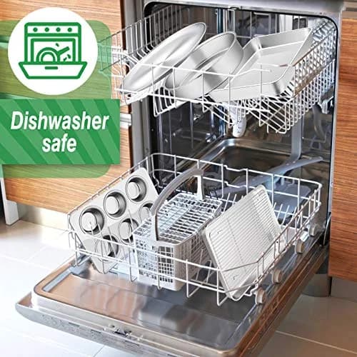 E-far Toaster Oven Bakeware Set, 6PCS Stainless Steel Small Baking Pan Set | Durable & Healthy thumbnail 5