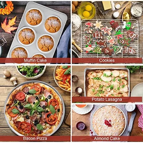 E-far Toaster Oven Bakeware Set, 6PCS Stainless Steel Small Baking Pan Set | Durable & Healthy thumbnail 7