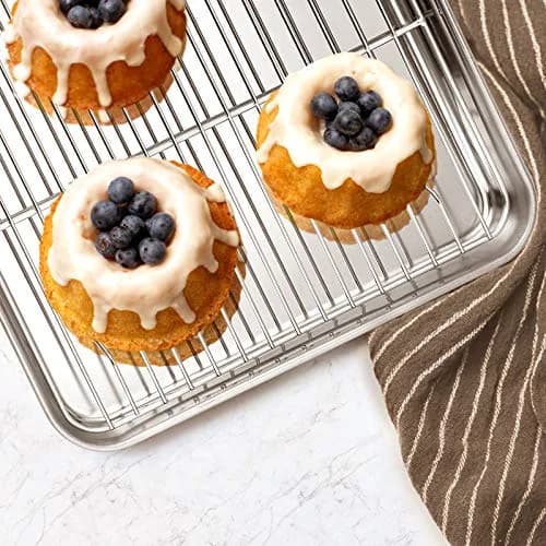 E-far Stainless Steel Bakeware Set 9-Piece | Durable, Dishwasher Safe & Versatile thumbnail 6