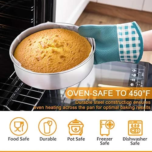 E-far Stainless Steel Bakeware Set 9-Piece | Durable, Dishwasher Safe & Versatile thumbnail 3