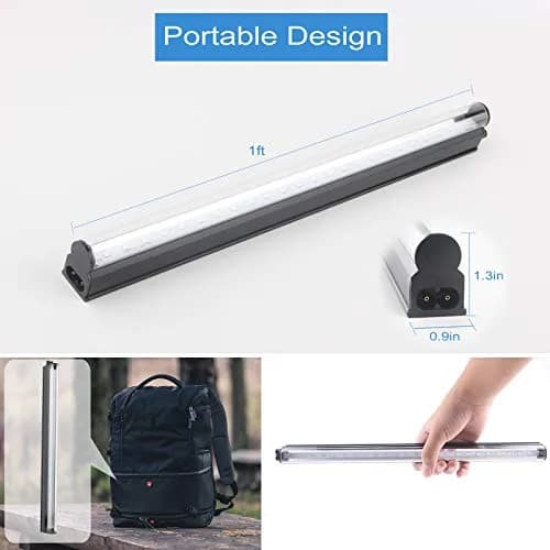 GREENIC UV Black Light Bar, 10W 1ft USB Portable T5 UV Blacklight Tube for Body Paint & Party Decor thumbnail 8