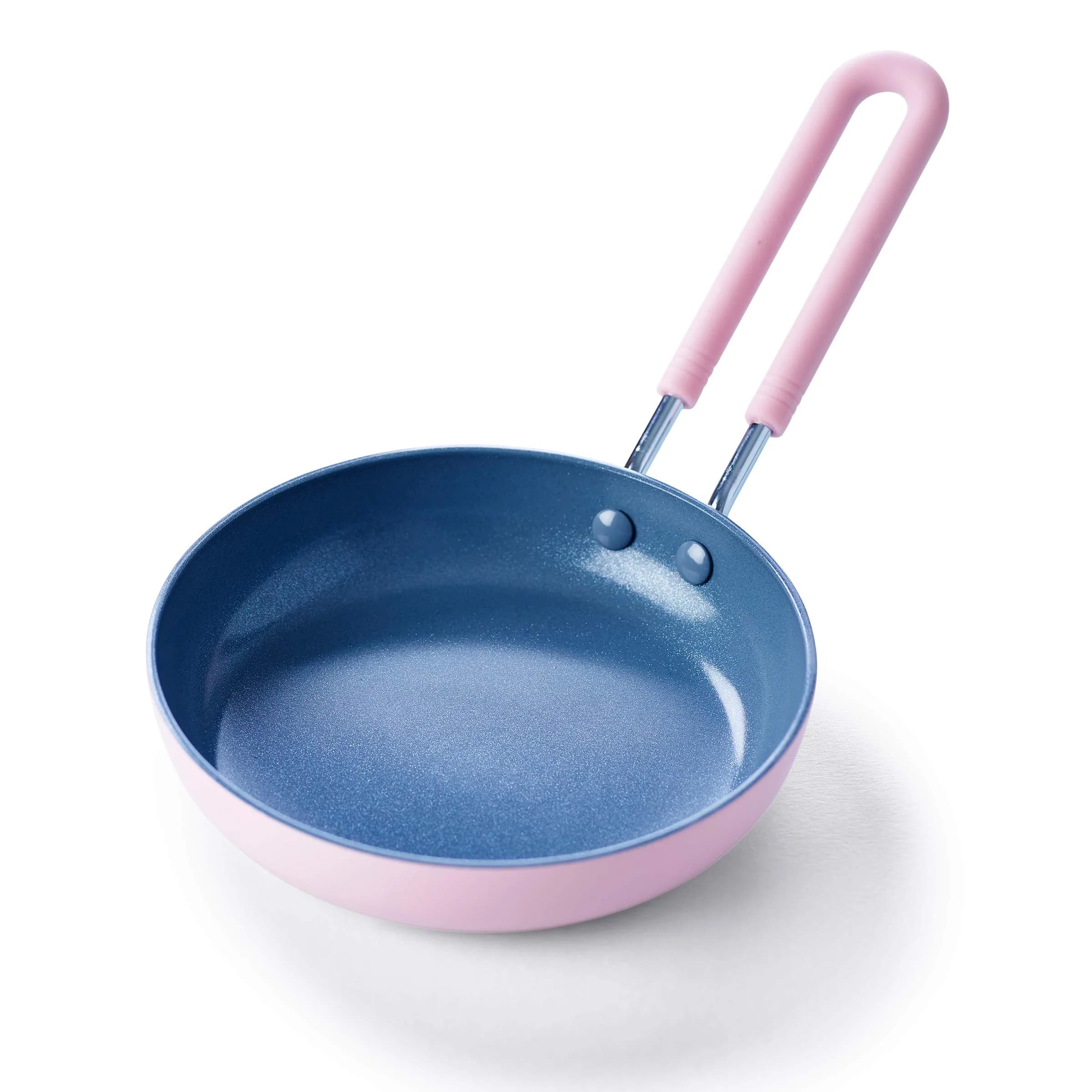 GreenPan Mini Healthy Ceramic Nonstick Egg Pan 12.7cm (5") | PFAS-Free, Dishwasher Safe, Yellow — Pink