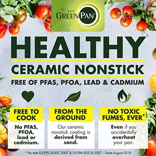 GreenPan Mini Healthy Ceramic Nonstick Egg Pan 12.7cm (5") | PFAS-Free, Dishwasher Safe, Yellow thumbnail 4