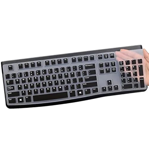 MUBUY-GOL Silicone Keyboard Cover for Logitech K120 & MK120 US Layout | Waterproof Dustproof thumbnail 1