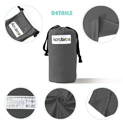 ACRABROS Baby Wrap Carrier, Hands-Free Sling for Newborns to Toddlers (8-35 lbs) | Breathable Heather Grey thumbnail 5