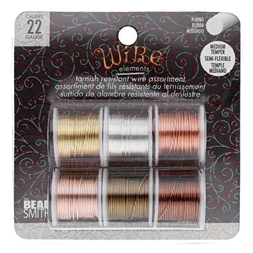 The Beadsmith Craft Wire Assortment - Tarnish-Resistant Copper Wire for Jewelry Making, 6-Pack, 0.75-Inch Mini Spools, 4 Yd Each, 22-Gauge, Assorted Colors, Medium Temper | Versatile Jewelry Wire thumbnail 2