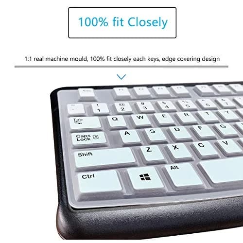 MUBUY-GOL Keyboard Cover Skin Protector for Logitech MK120 K120 Wired Keyboard | US Layout, Waterproof & Washable thumbnail 6