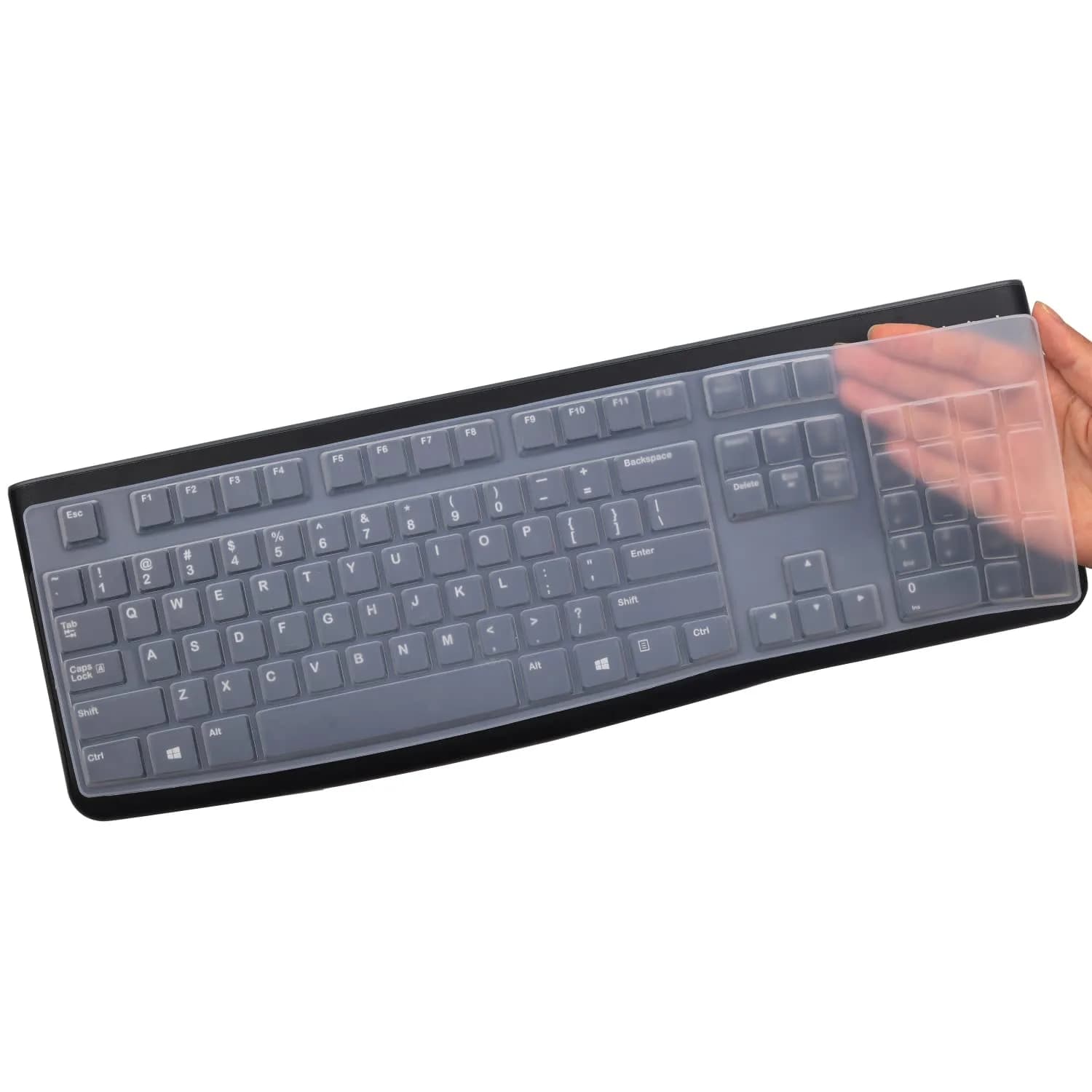 MUBUY-GOL Keyboard Cover Skin Protector for Logitech MK120 K120 Wired Keyboard | US Layout, Clear, Ultra Thin