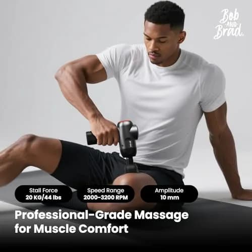 BOB AND BRAD C2 Massage Gun 0.68 kg (1.5 lb) | Deep Tissue Percussion Massager with 5 Speeds & 5 Heads thumbnail 2