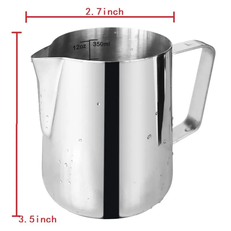 SOTECH Stainless Steel Espresso Milk Frothing Pitcher,12oz/350ml | Rust-proof, Dripless, Dishwasher Safe thumbnail 7
