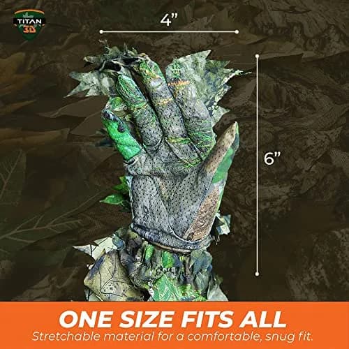 Titan 3D Leafy Gloves for Leafy Suit | Lightweight Camouflage Hunting Gloves thumbnail 3