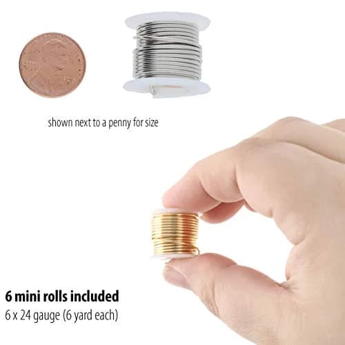 The Beadsmith Craft Wire Assortment 24 Gauge (213 in / 5.5 m) | Tarnish-Resistant Copper Wire for Jewelry Making thumbnail 4